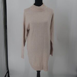BP. Women's Oatmeal Colored Mock Turtleneck Sweater Dress Size Small NWOT